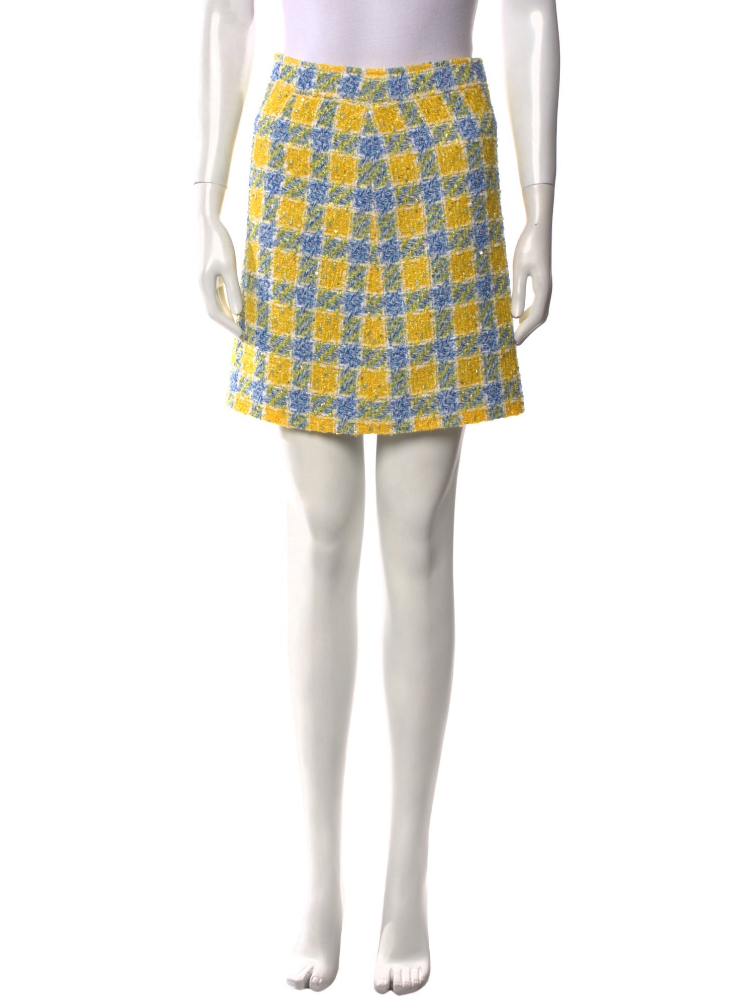 Gucci Plaid Print Mini Skirt